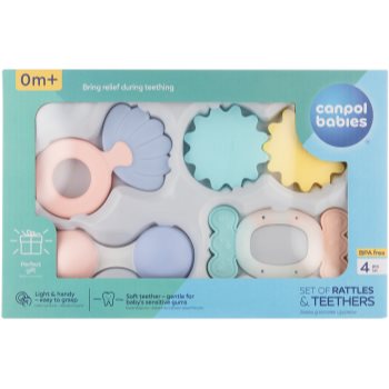 Canpol babies Pastels jucărie zornăitoare pentru dentiție set cadou 0m+ - imagine 2